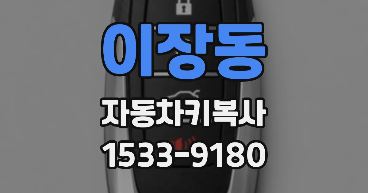 이장동 자동차키복사