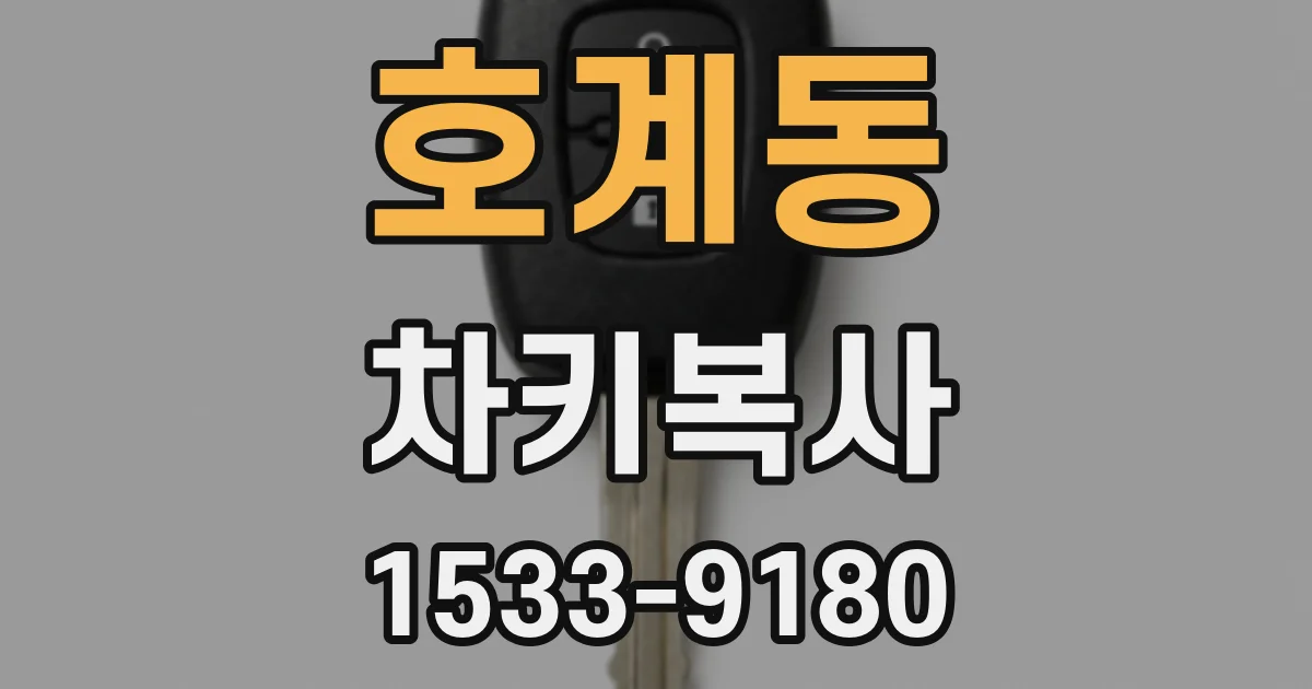 호계동 차키복사