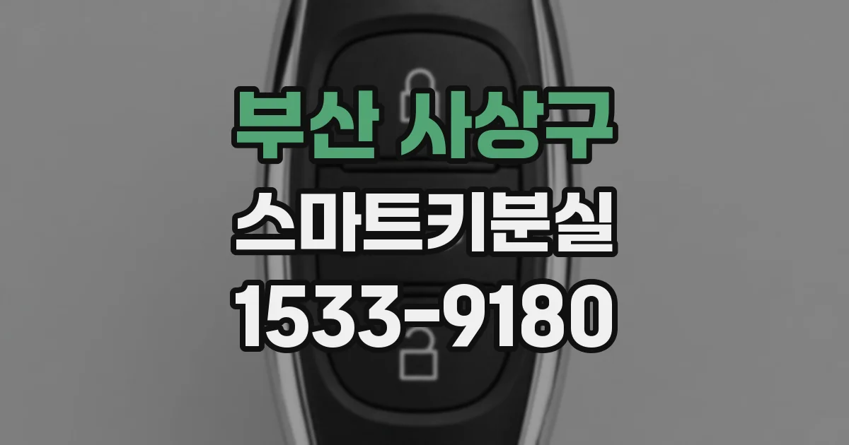 부산 사상구 스마트키분실