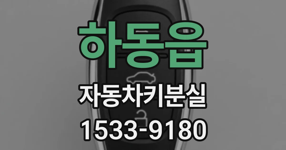 하동읍 자동차키분실