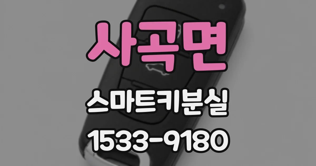 사곡면 스마트키분실