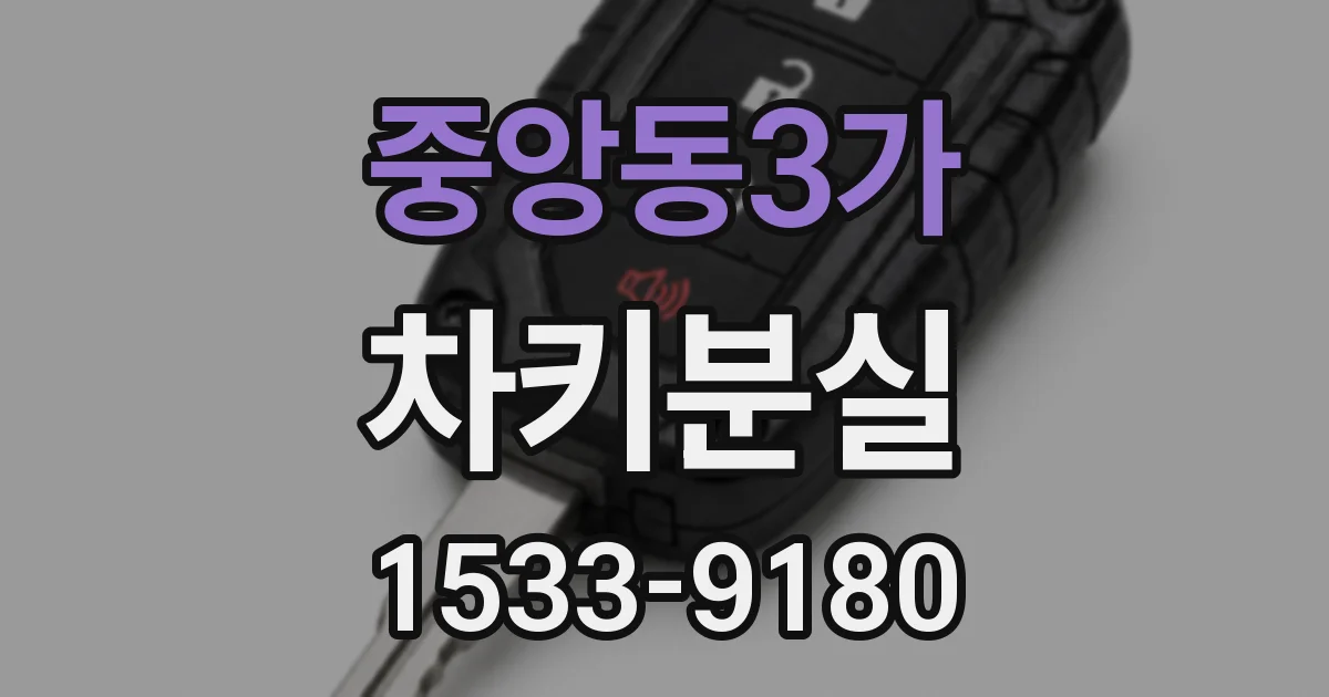 중앙동3가 차키분실