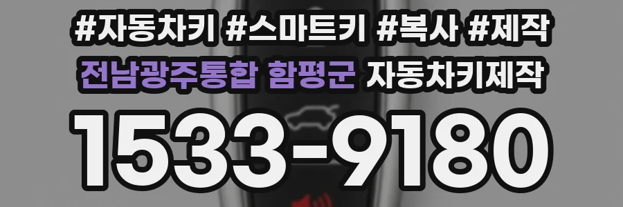 전남광주통합 함평군 자동차키제작
