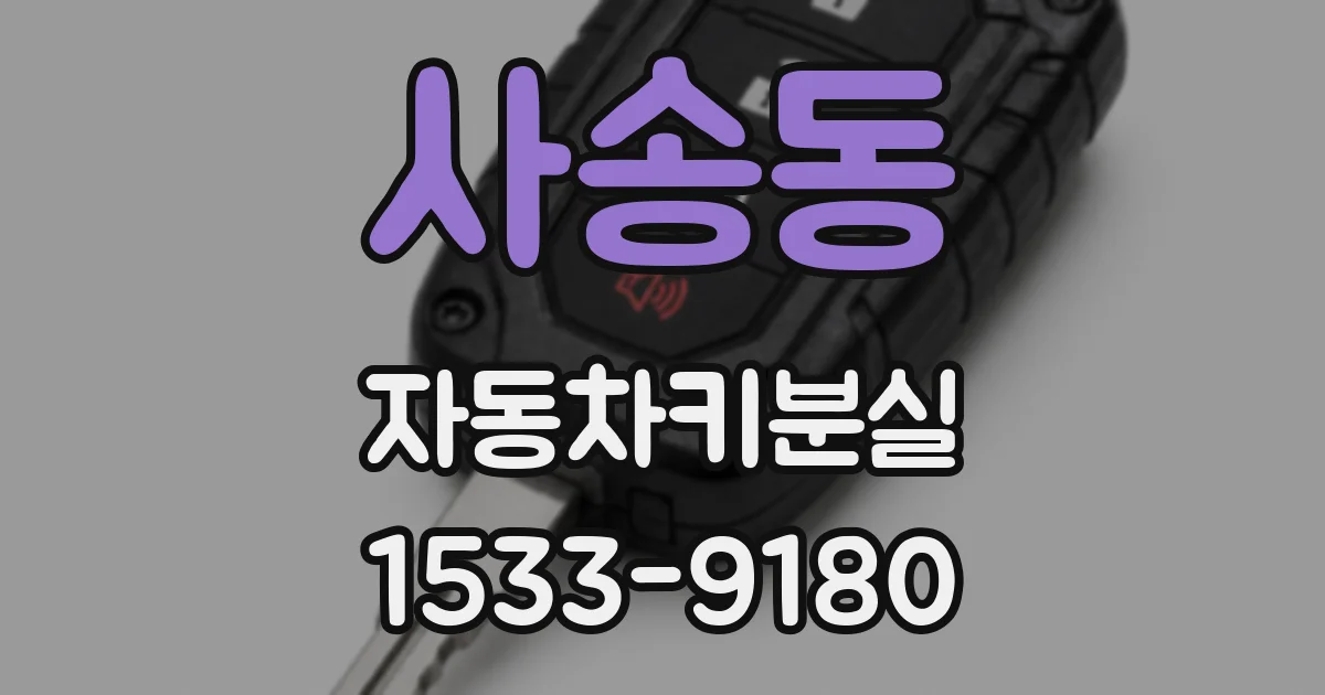 사송동 자동차키분실