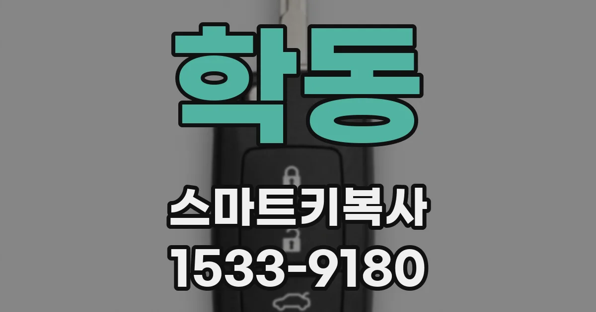 학동 스마트키복사