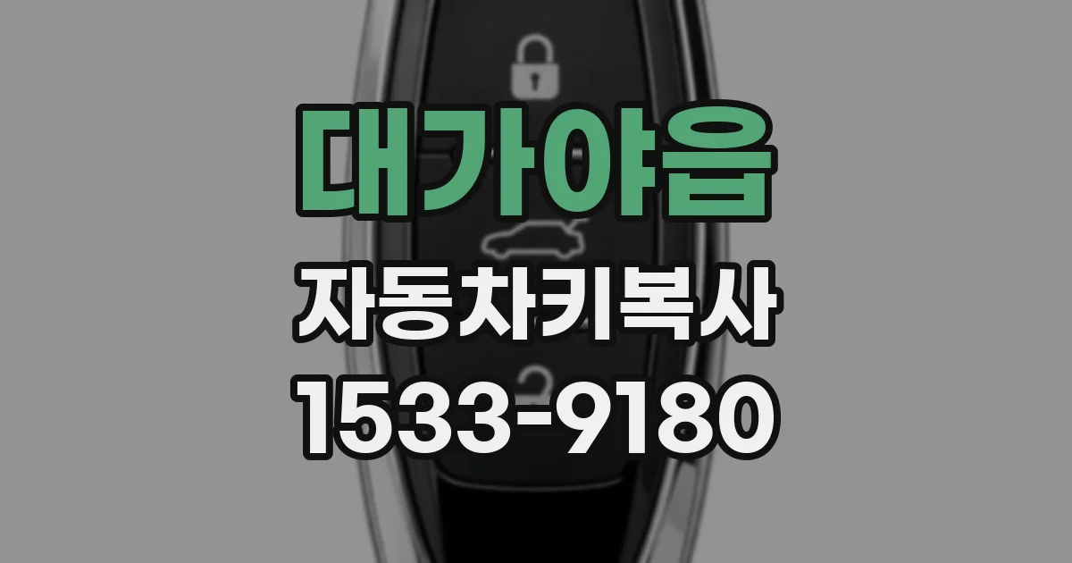 대가야읍 자동차키복사
