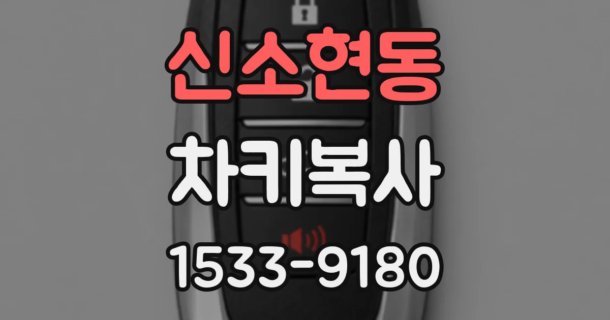신소현동 차키복사