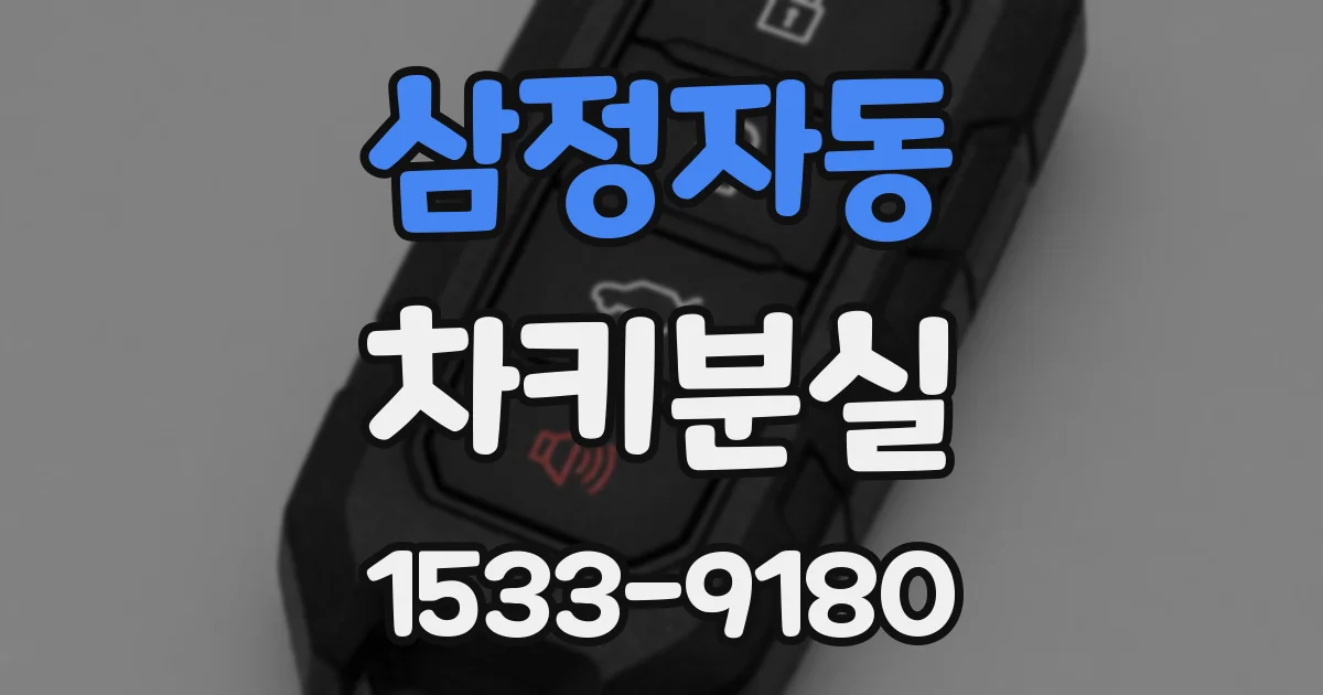 삼정자동 차키분실