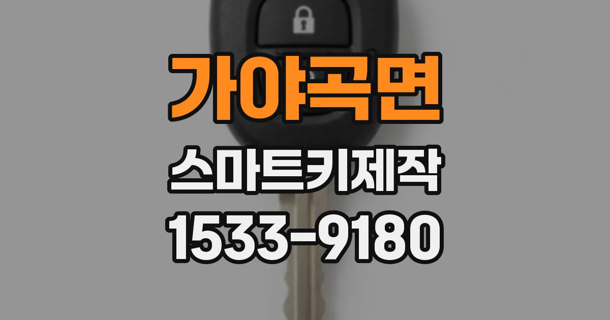 가야곡면 스마트키제작