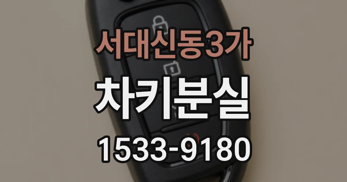 서대신동3가 차키분실