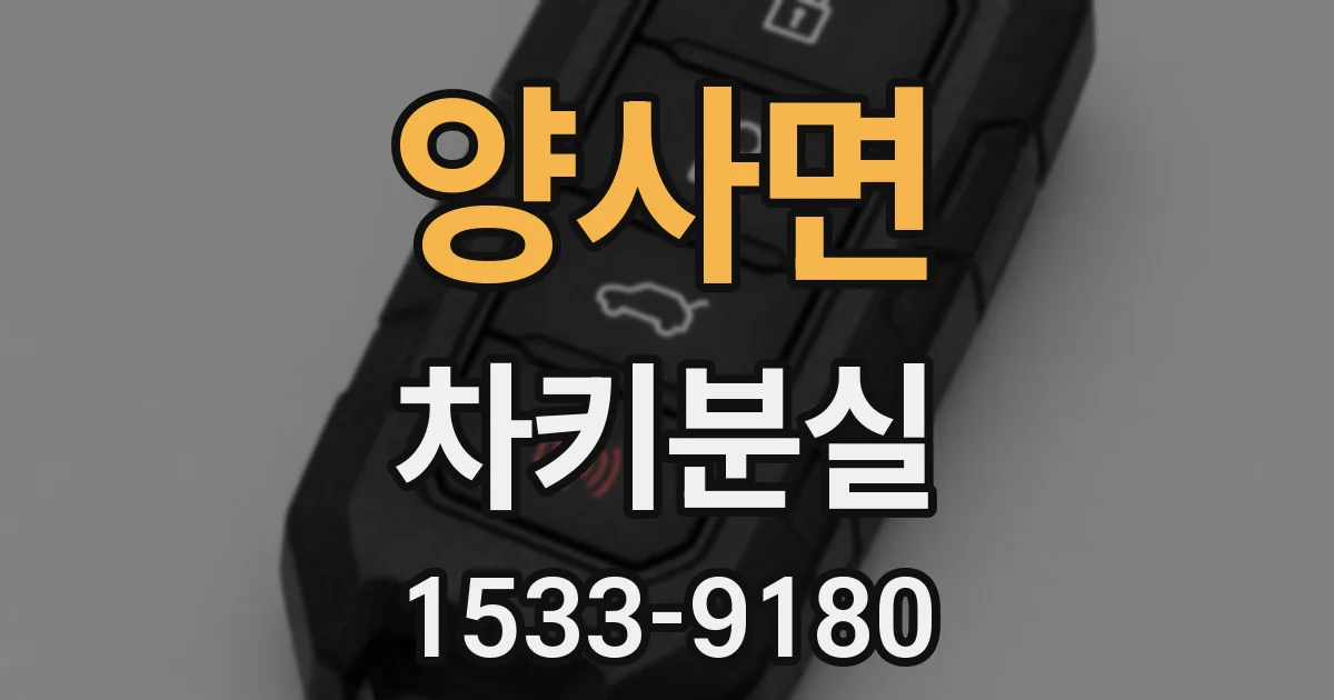 양사면 차키분실