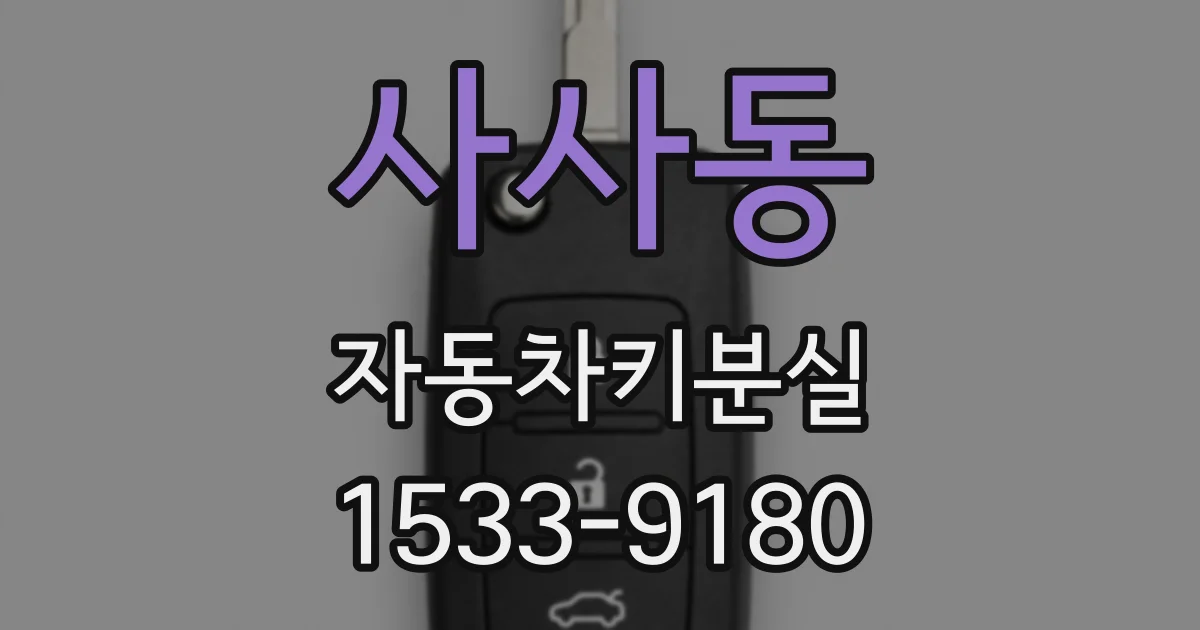 사사동 자동차키분실