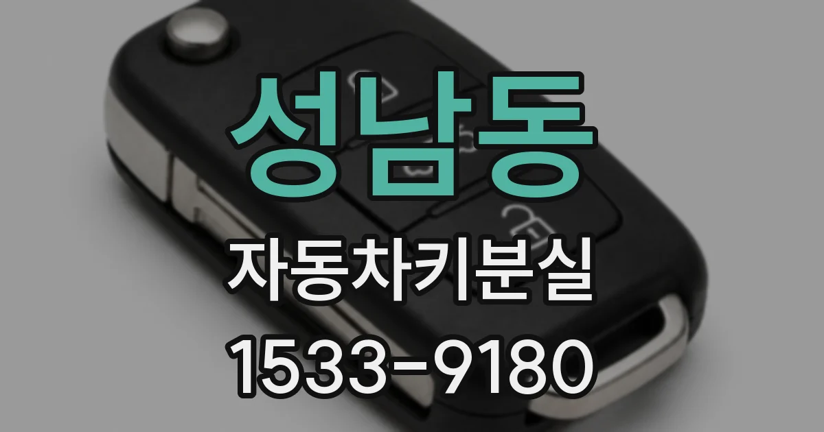 성남동 자동차키분실