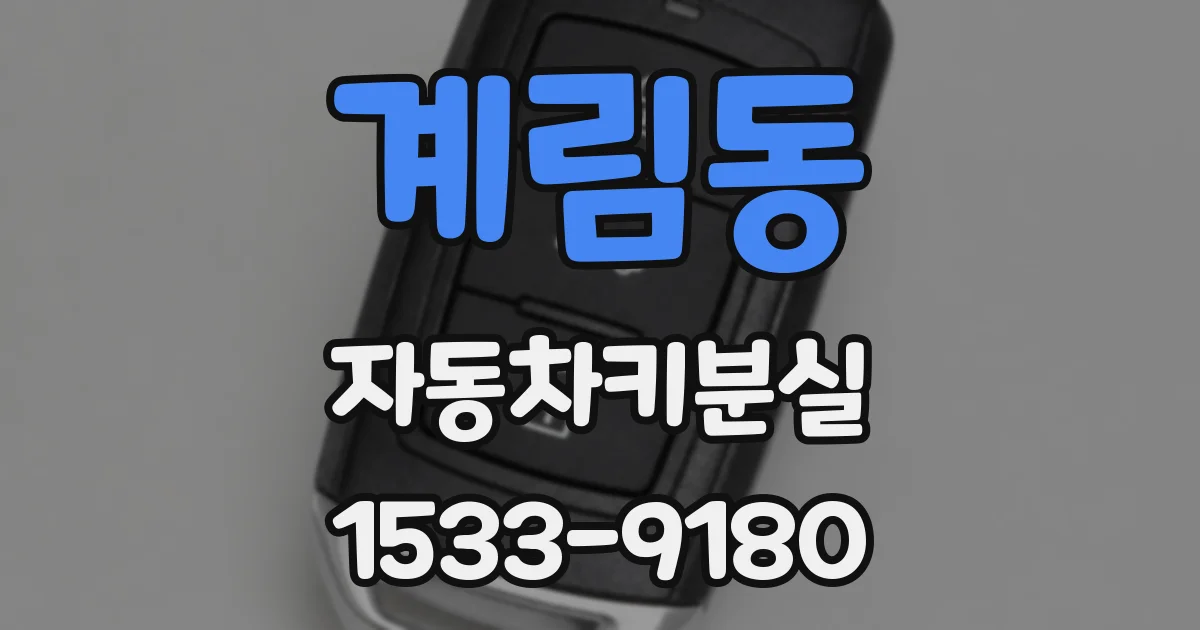 계림동 자동차키분실