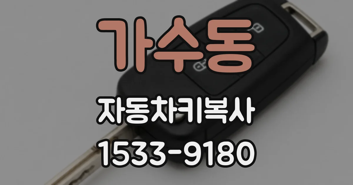 가수동 자동차키복사