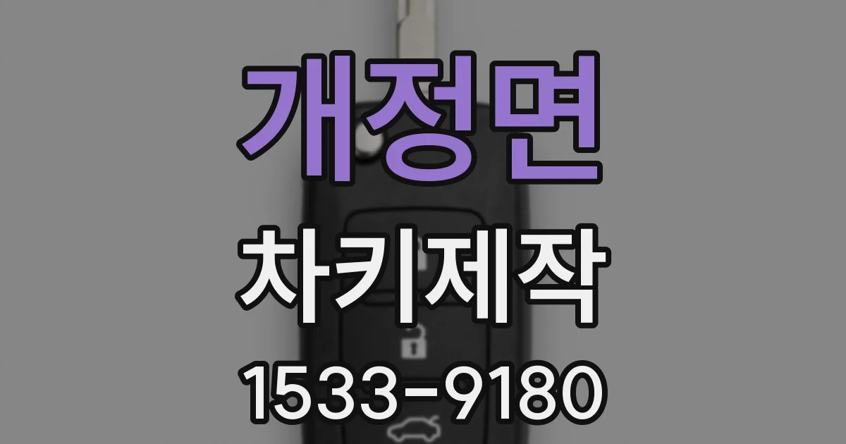 개정면 차키제작