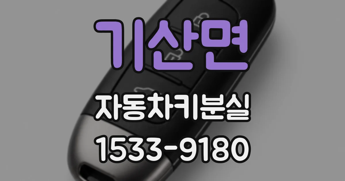 기산면 자동차키분실