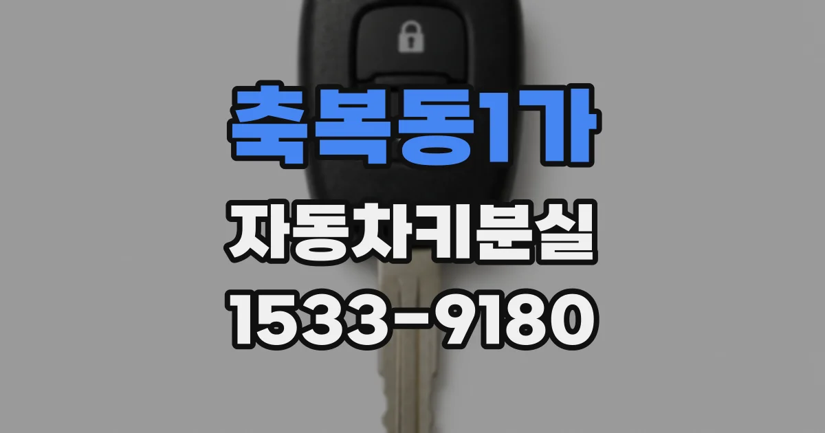 축복동1가 자동차키분실