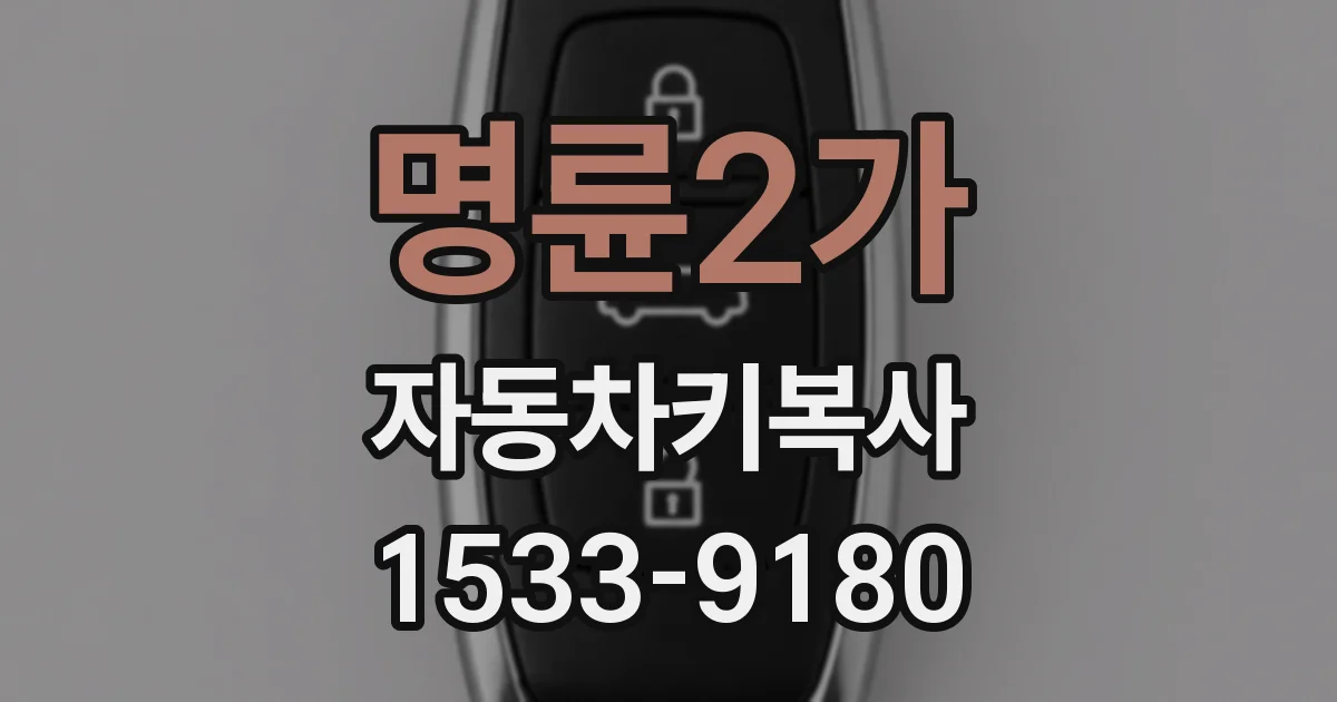 명륜2가 자동차키복사