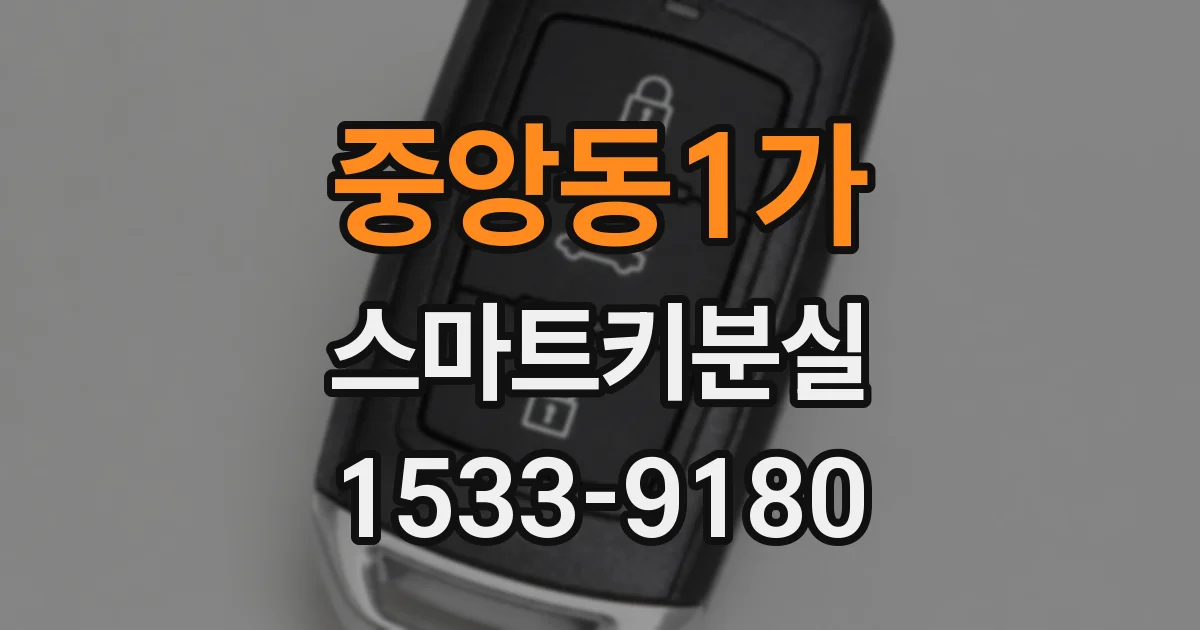 중앙동1가 스마트키분실