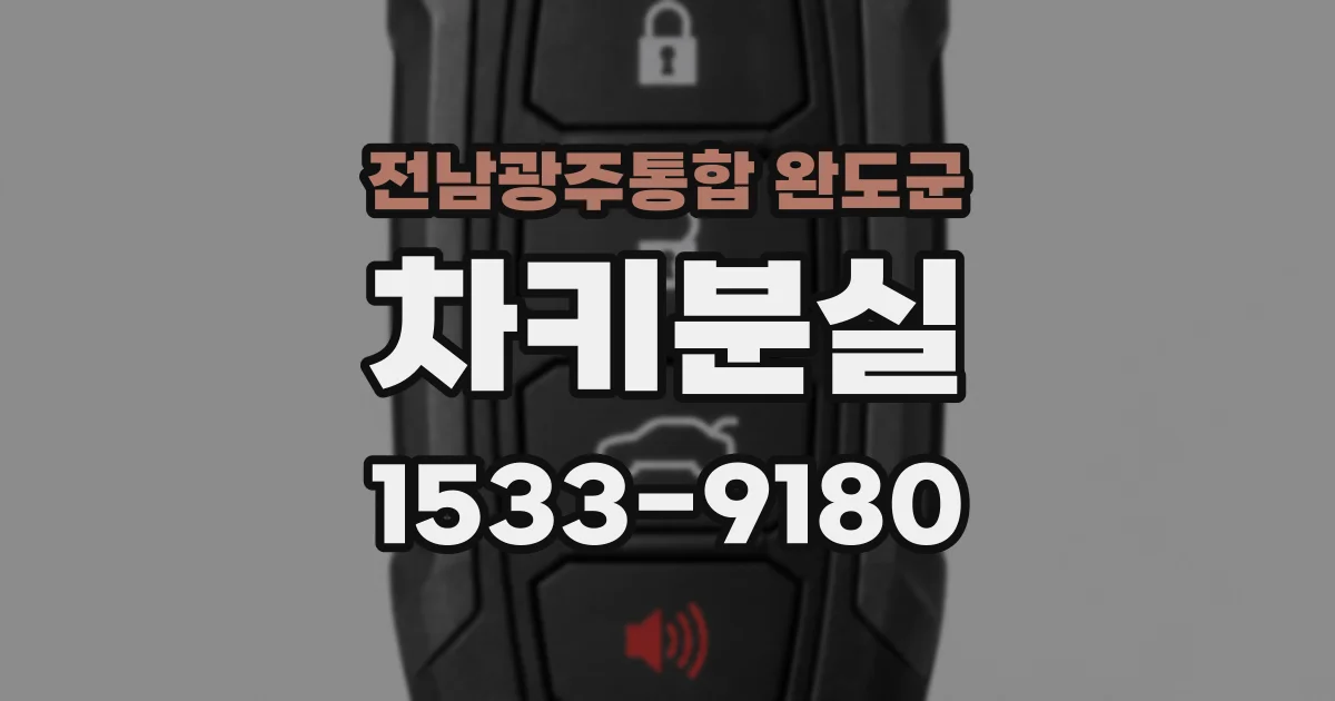 전남광주통합 완도군 차키분실