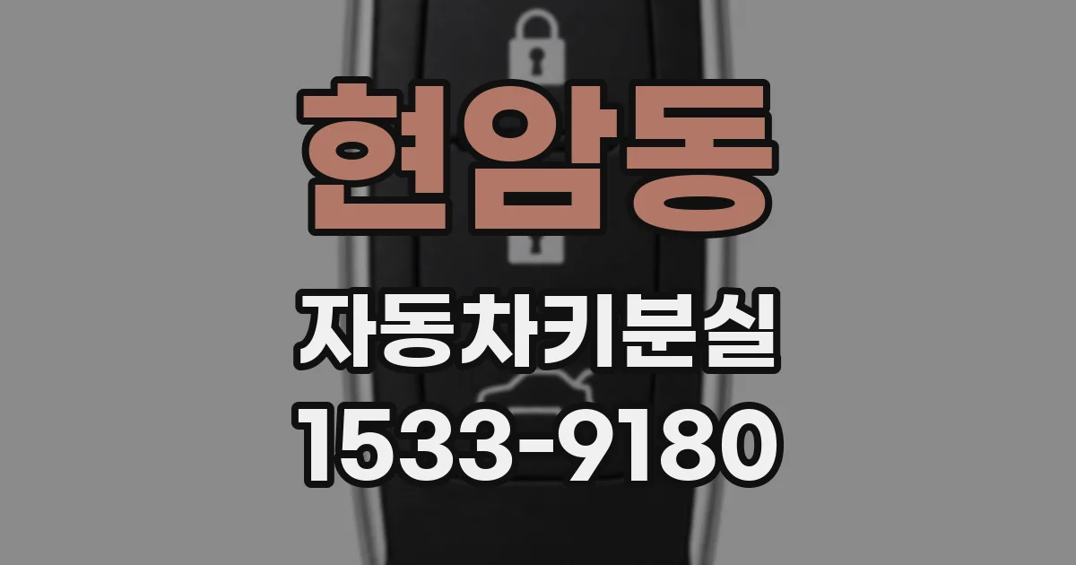 현암동 자동차키분실