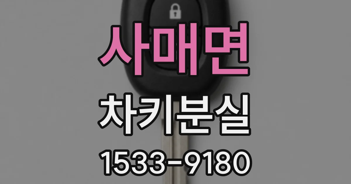 사매면 차키분실