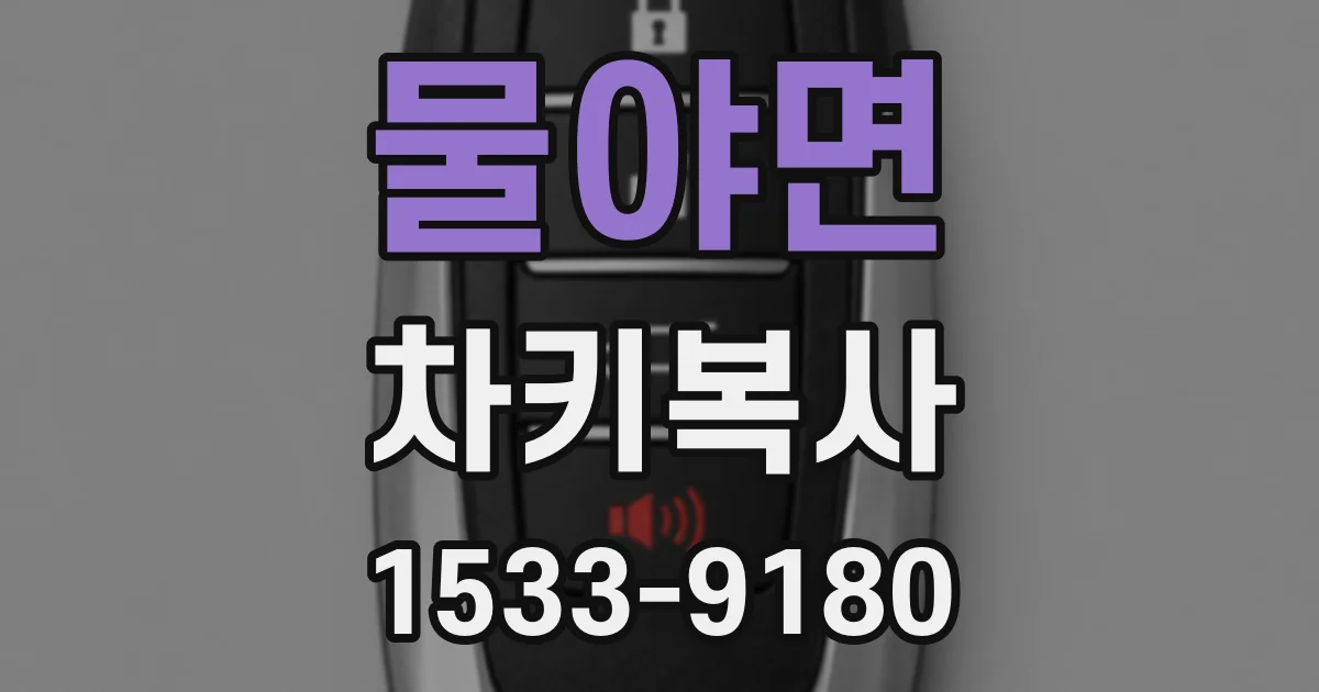 물야면 차키복사