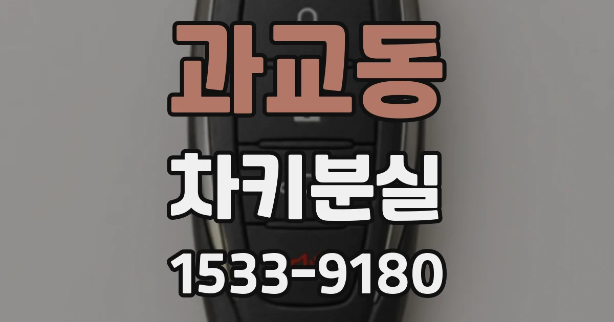 과교동 차키분실