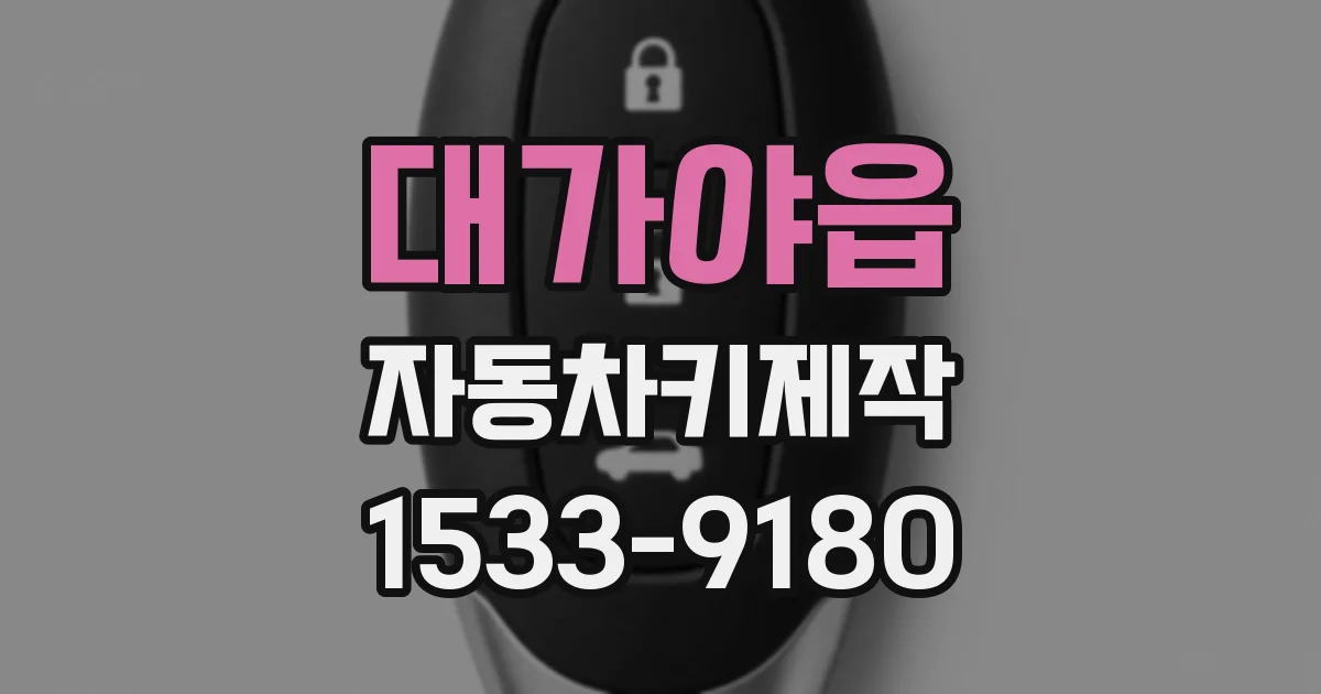 대가야읍 자동차키제작