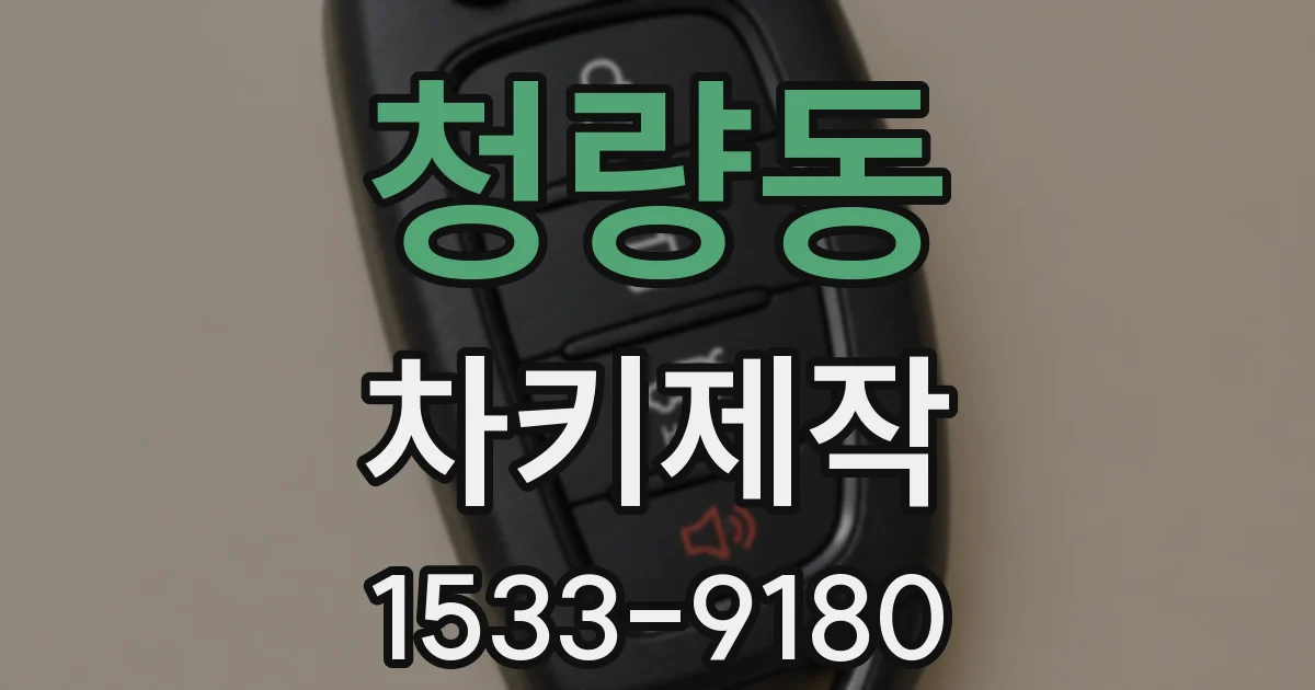 청량동 차키제작
