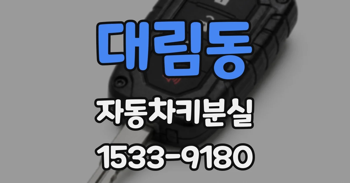 대림동 자동차키분실