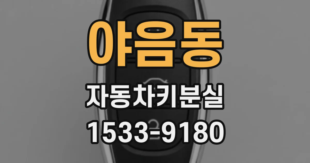 야음동 자동차키분실