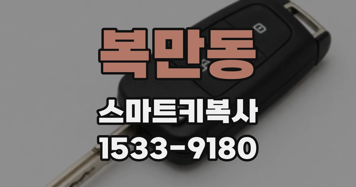 복만동 스마트키복사