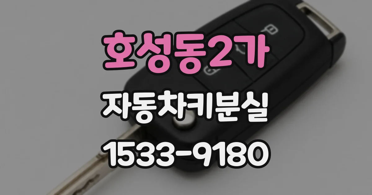 호성동2가 자동차키분실