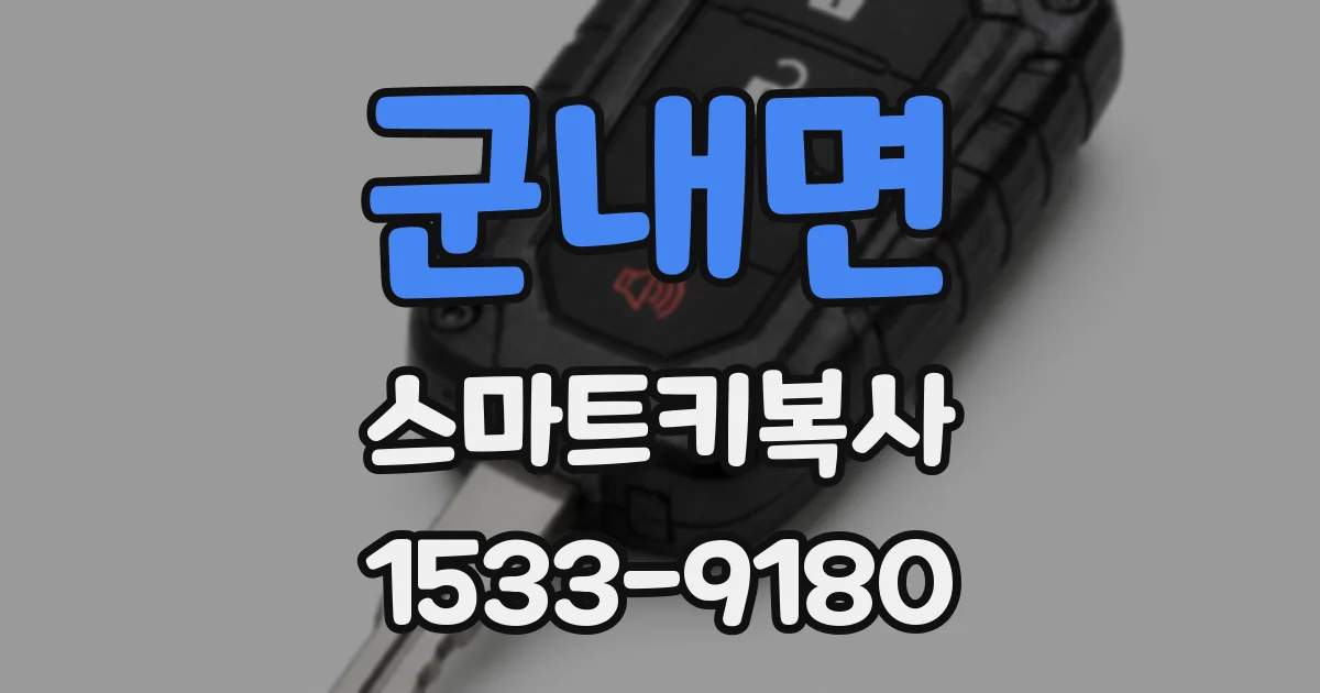군내면 스마트키복사