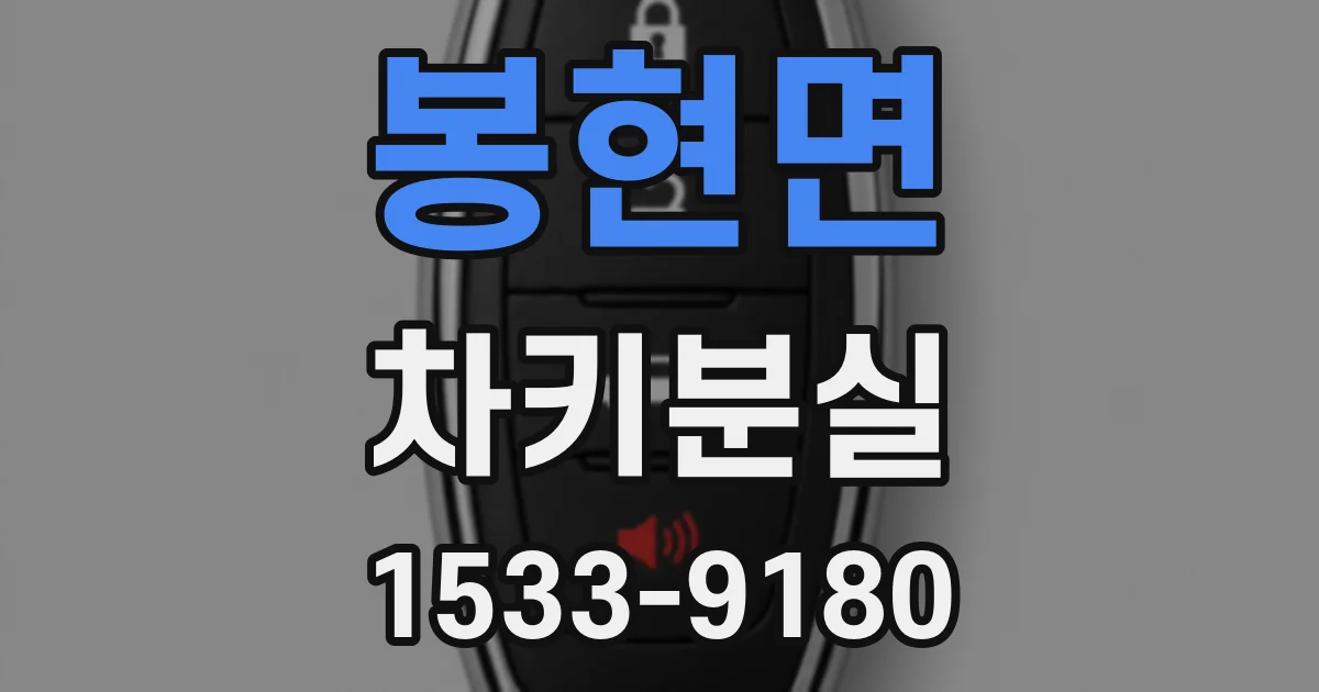 봉현면 차키분실