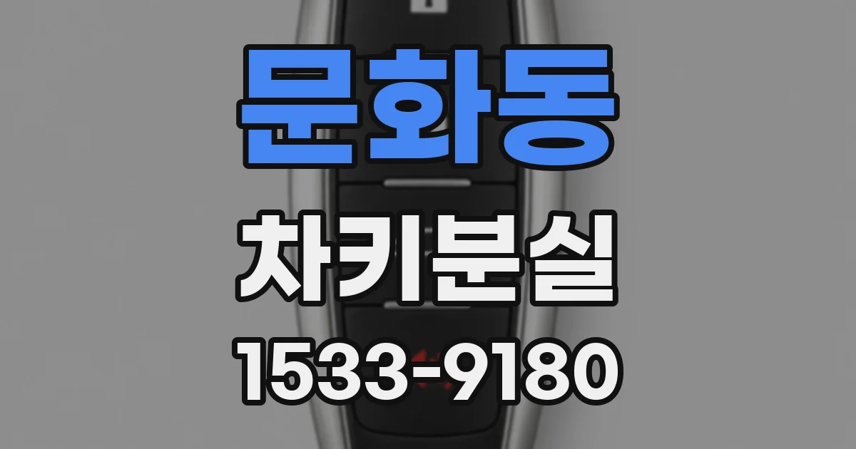 문화동 차키분실