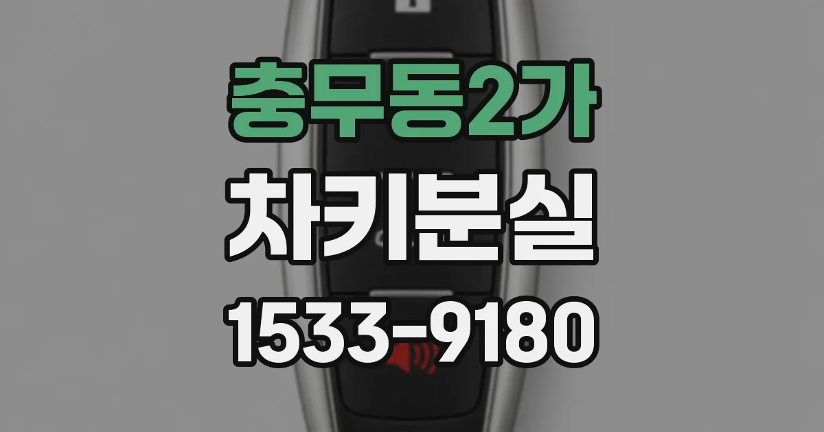 충무동2가 차키분실