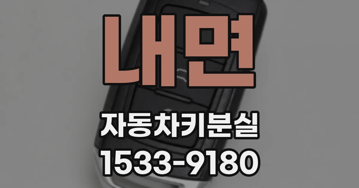 내면 자동차키분실