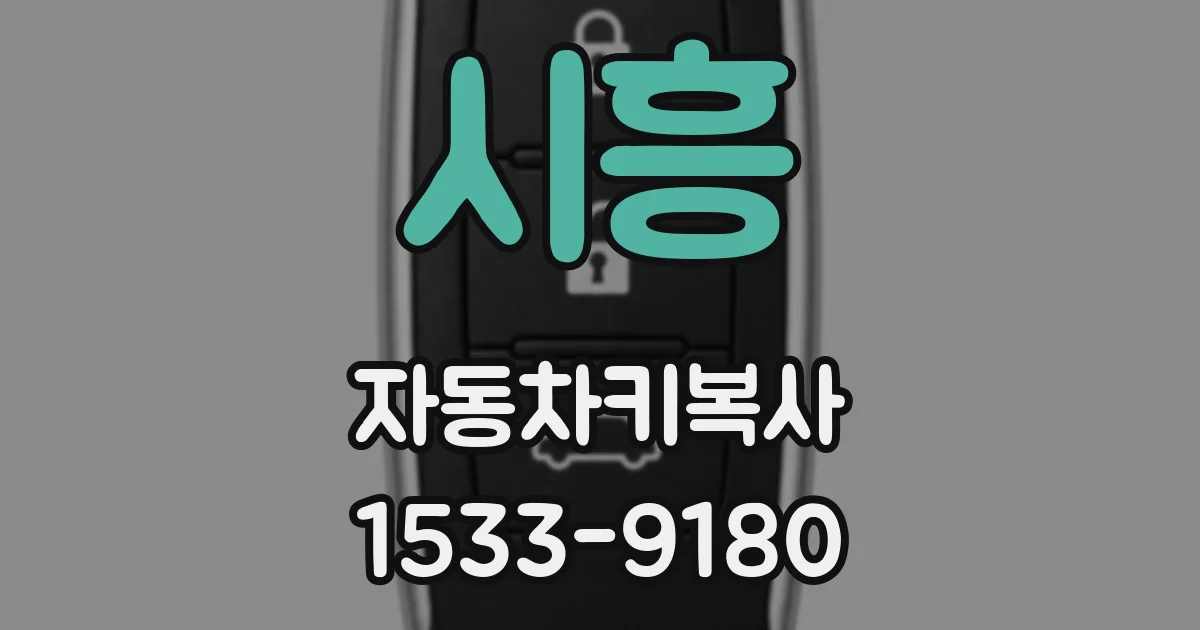 시흥 자동차키복사