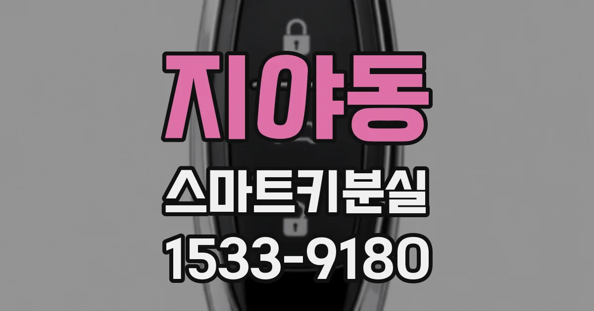 지야동 스마트키분실
