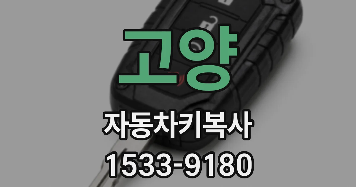 고양 자동차키복사