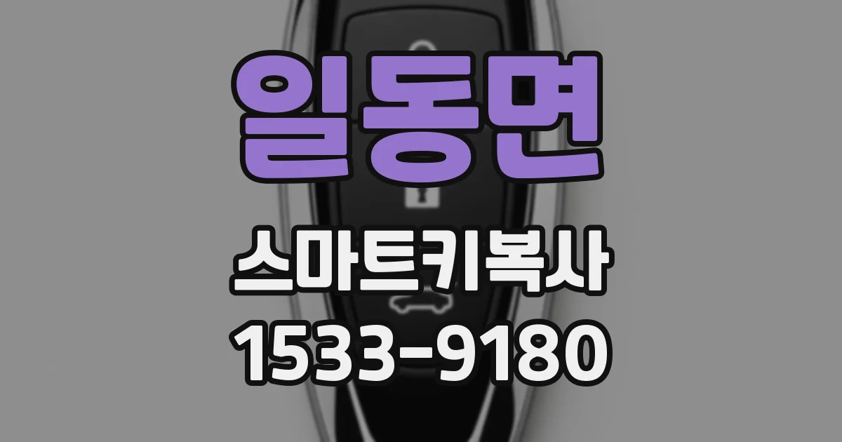 일동면 스마트키복사