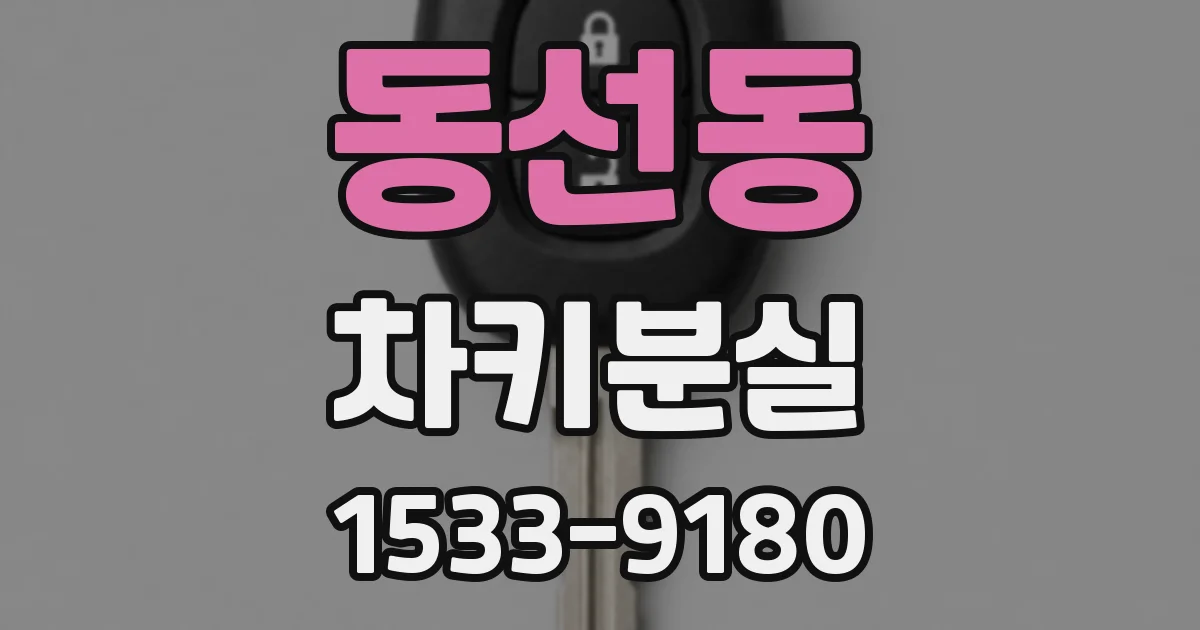 동선동 차키분실