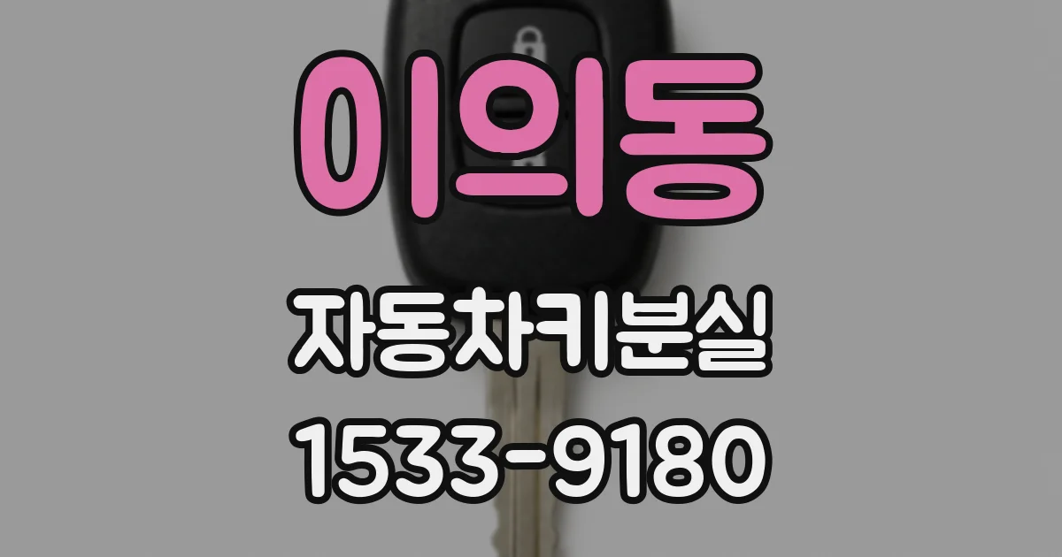 이의동 자동차키분실