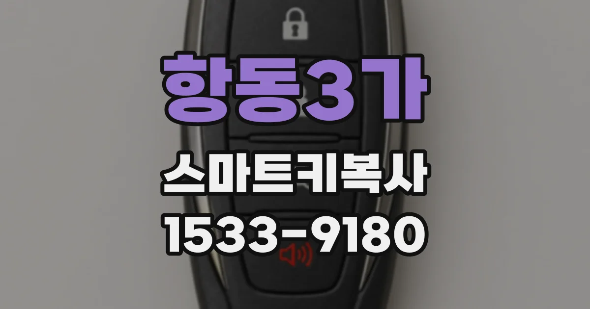 항동3가 스마트키복사