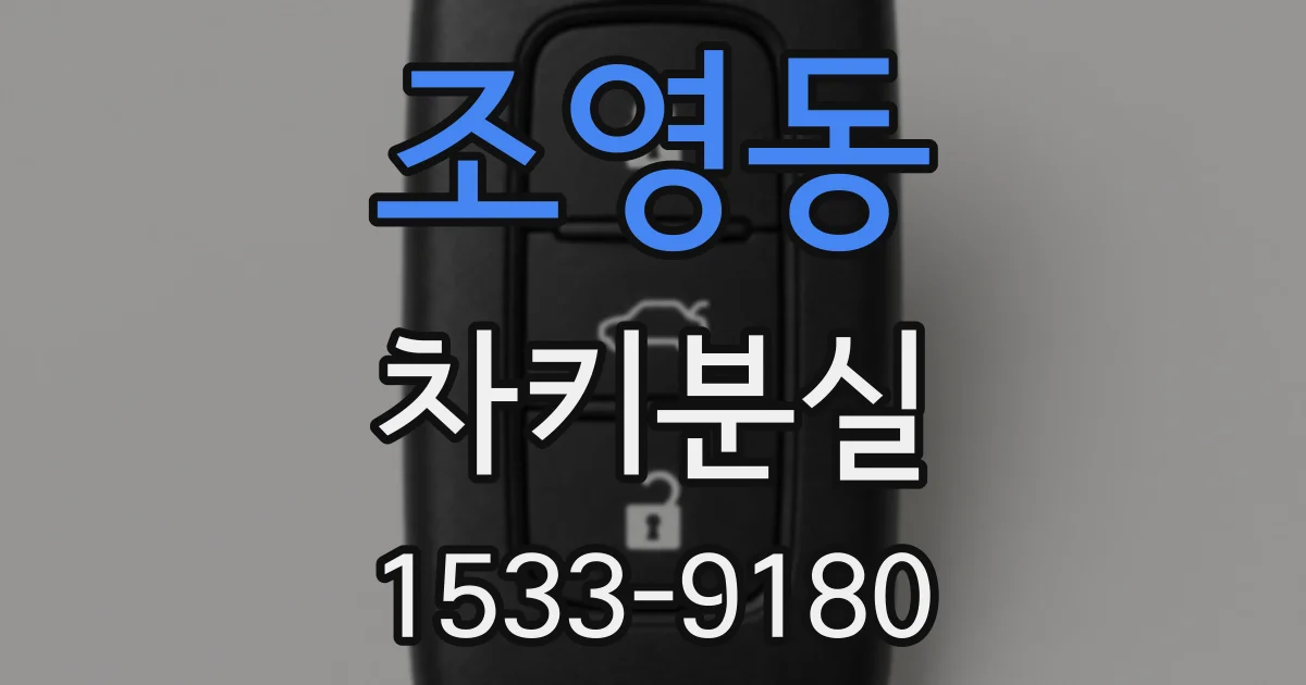 조영동 차키분실