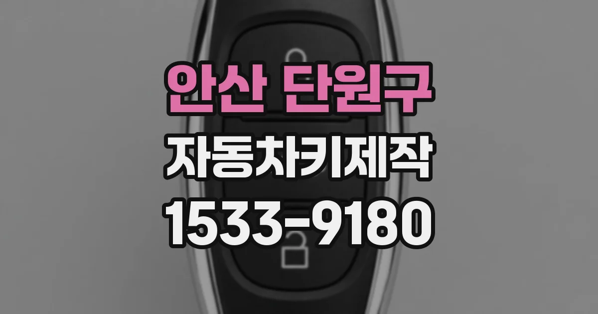안산 단원구 자동차키제작