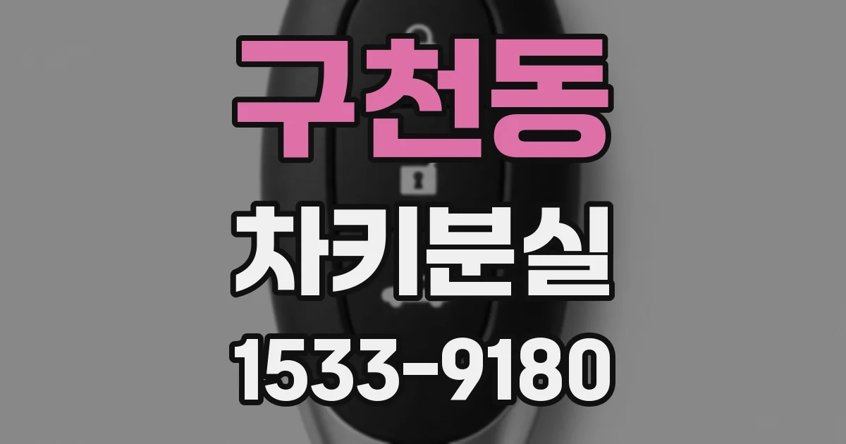 구천동 차키분실